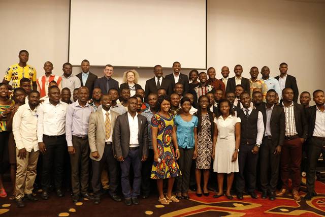 H. E. Shanai Cooper with Officials from the Ministry of Food and Agriculture, Agritop and AgroStudies Students.